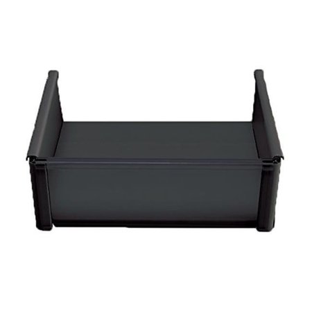 JIFRAM EXTRUSIONS INC Jifram Extrusions 01000866 Plastic Basket with Transparent Front; Black - 8 x 20 in. 1000866